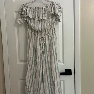 Striped Off-Shoulder Dress